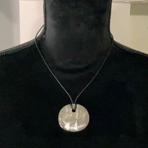 Lia Sophia Silver and Black Statement Necklace